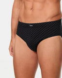 Pack of 3 Men's Semi-Short Briefs, 100% Cotton- 80/1TI