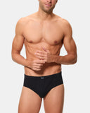 Pack of 3 Men's Semi-Short Briefs, 100% Cotton- 80/1TI