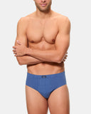 Pack of 3 Men's Semi-Short Briefs, 100% Cotton- 80/1TJ