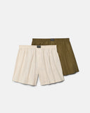 Pack of 2 Men's Open Poplin Boxers, 100% cotton- 20DXY/ 1TR