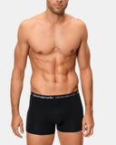 Pack of 2 Men's Cotton Elastic Boxers with Elastic Waistband, Black& Kaki 26596/1TA