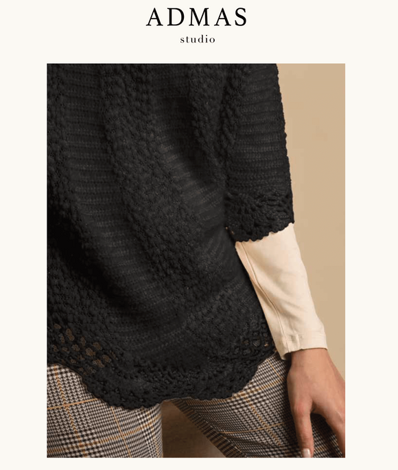 ADMAS Romantic Poncho- 67218- Black