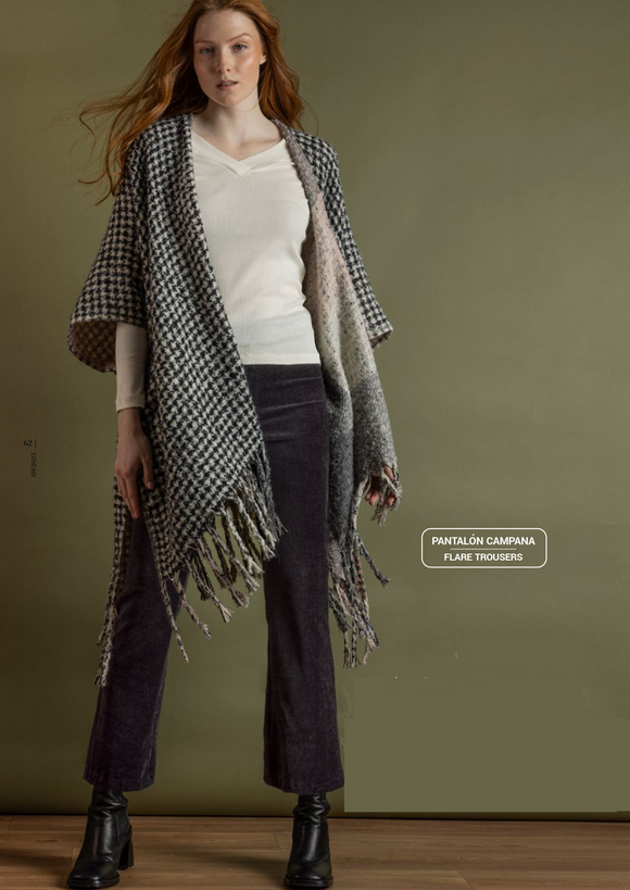 ADMAS Reversible Knitted Poncho- 69150