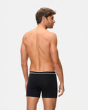Men’s Long Boxer Shorts with extra-soft waistband and smart compression, BLACK  F9I
