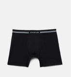 Men’s Long Boxer Shorts with extra-soft waistband and smart compression, BLACK  F9I