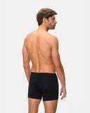 High-Quality Black SUPIMA Cotton full-front Long Boxer Short- F9O