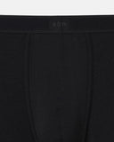 High-Quality Black SUPIMA Cotton full-front Long Boxer Short- F9O