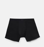 High-Quality Black SUPIMA Cotton full-front Long Boxer Short- F9O
