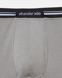 Men’s Long Boxer Shorts with extra-soft waistband and smart compression, Grey- F9I