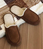 ADMAS Men's Brown Sherpa Slippers 69047