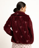 67415 ADMAS Women's Warm Long Sleeve Dressing Gown, Burgundy