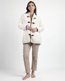 67278 ADMAS Women's Warm Long Sleeve Dressing Gown Lou Lou Returns BEIGE