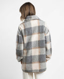 67413 ADMAS Women's Long Sleeve Warm Sherpa Plaid Dressing Gown, Dolce Home Style, Off-White