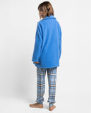 67400 ADMAS Women's Warm Sherpa Dreams Long Sleeve Robe BLUE