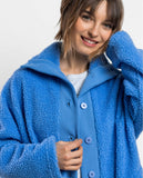 67400 ADMAS Women's Warm Sherpa Dreams Long Sleeve Robe BLUE