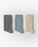 ADMAS Women's Regular Calf Textured Socks  21069 Assorted Pack of 3