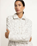 67402 ADMAS CLASSIC Warm Long Sleeve Dressing Gown Classic Grey Flowers for Women PEARL