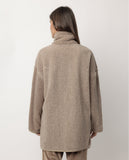 67323 ADMAS HOME Women's Warm Sherpa Long Sleeve Relax Home Dressing Gown CHOCOLATE