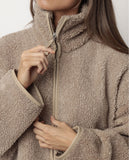 67323 ADMAS HOME Women's Warm Sherpa Long Sleeve Relax Home Dressing Gown CHOCOLATE