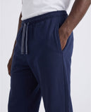 64001 ADMAS CLASSIC Men's Fleece Long Trousers NAVY & GRAY