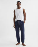 64001 ADMAS CLASSIC Men's Fleece Long Trousers NAVY & GRAY