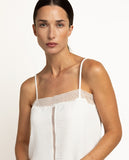 64599 ADMAS CLASSIC Women's Wedding Collection Bridal Pajamas with Straps WHITE