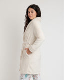 67146 ADMAS CLASSIC Women's Long Sleeve Dressing Gown Dreams Climbing Flowers STONE