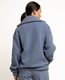 67433 ADMAS HOME Women's Love Stripes Long Sleeve Dressing Gown BLUE