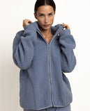67433 ADMAS HOME Women's Love Stripes Long Sleeve Dressing Gown BLUE