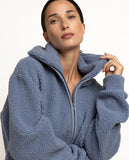 67433 ADMAS HOME Women's Love Stripes Long Sleeve Dressing Gown BLUE
