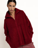 67433 ADMAS HOME Women's Love Stripes Long Sleeve Dressing Gown BORDO
