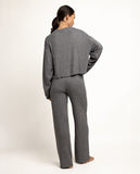 64638 ADMAS HOME Women's Comfy Look Long Sleeve Pyjamas GREY