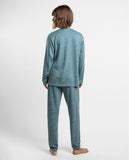 64620  ADMAS HOME Women's Water Stars Long Sleeve Pyjamas COBALT