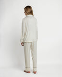 64594 ADMAS LUXURY Women's Luxury Pearl Long Sleeve Open Pyjamas CAVA