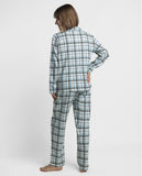 64610 ADMAS Women's Open Long Sleeve Pajamas Be Kind To Yourself BLUE