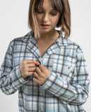 64610 ADMAS Women's Open Long Sleeve Pajamas Be Kind To Yourself BLUE