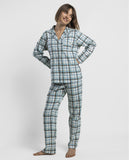 64610 ADMAS Women's Open Long Sleeve Pajamas Be Kind To Yourself BLUE