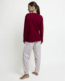 64626 ADMAS Women's Long Sleeve Pyjamas Red