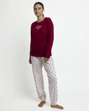 64626 ADMAS Women's Long Sleeve Pyjamas Red