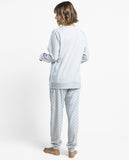 64600 ADMAS Women's Love Yourself Long Sleeve Pajamas HEATHER GRAY