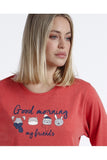 ADMAS RED GOOD MORNING MOUSE LONG SLEEVE WOMAN PYJAMA