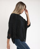 ADMAS Romantic Poncho- 67218- Black