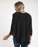 ADMAS Romantic Poncho- 67218- Black