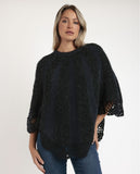 ADMAS Romantic Poncho- 67218- Black