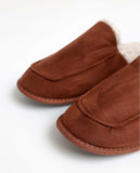 ADMAS Men's Brown Sherpa Slippers 69047