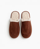 ADMAS Men's Brown Sherpa Slippers 69047