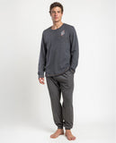 64187 ANTONIO MIRO Men's Watch Long Sleeve Pyjamas HEATHER GRAY
