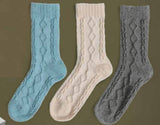ADMAS Women's Regular Calf Textured Socks  21069 Assorted Pack of 3