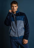 67023 LOIS Men's Warm Long Sleeve Motorbike Jacket NAVY