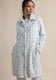 67402 ADMAS CLASSIC Warm Long Sleeve Dressing Gown Classic Grey Flowers for Women PEARL